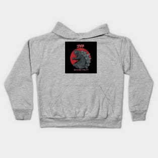 The Red Moon And Godzilla Kids Hoodie